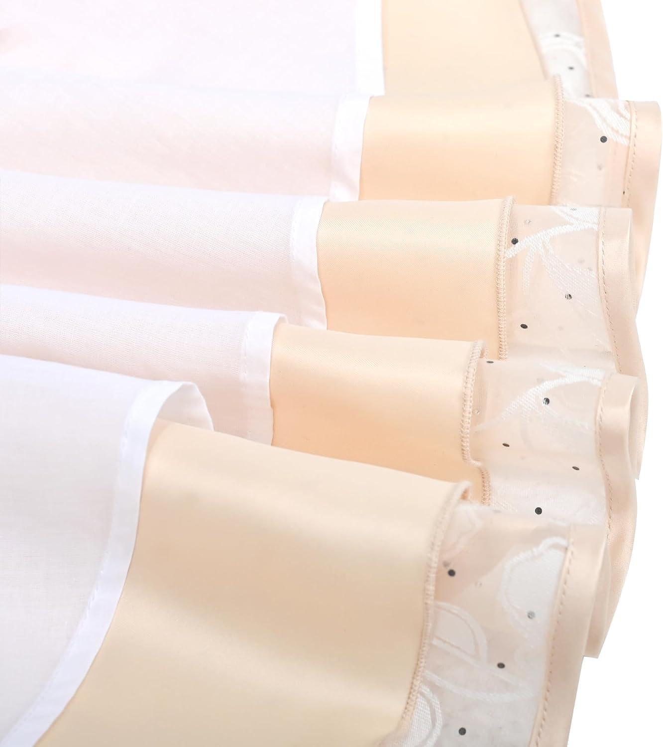 imageSunny Fashion 3 Layers Girls Dress Sunflower Wave Pageant Bridesmaid KidsLight Beige