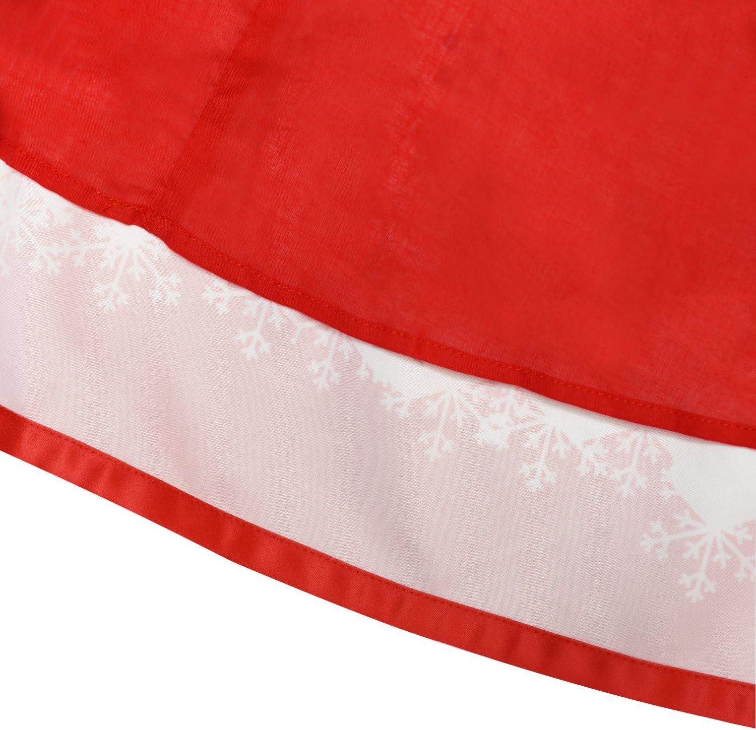 imageSunny Fashion Girls Dress 34 Sleeve Christmas Santa Jingle Bell Snow Size 412Red Shiny Satin