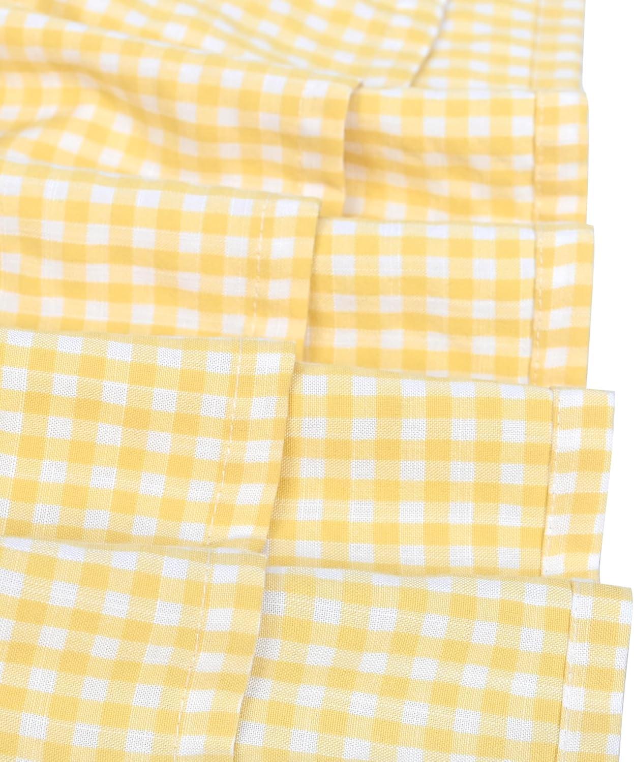 imageSunny Fashion Girls Dress Beige Short Sleeve Collar Button Front School UniformYellow Gingham