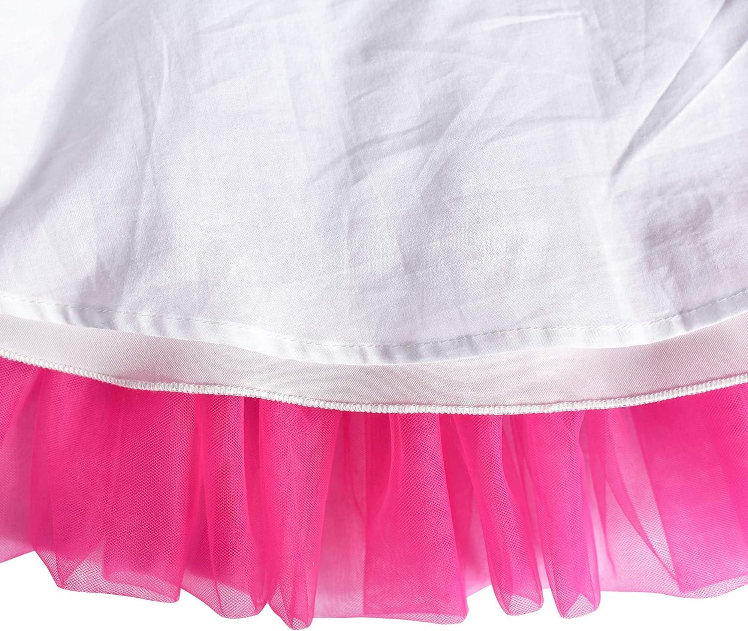 imageSunny Fashion Girls Dress Birthday Princess Ruffle Dress Cake Balloon PrintRainbow Santa