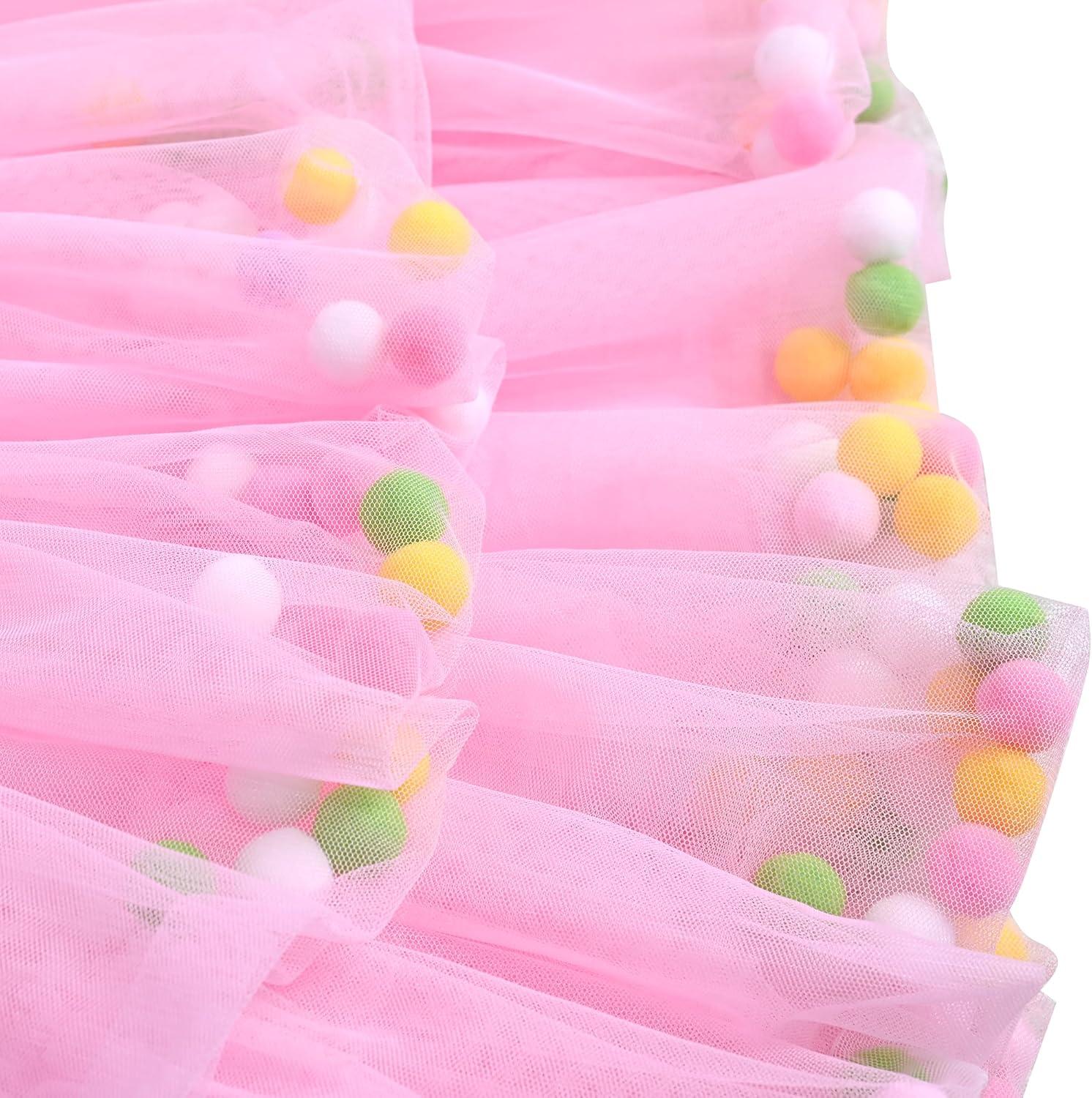 imageSunny Fashion Girls Dress Cat Face Black Tower Ruffle Dancing Party Size 410Pink Bunny