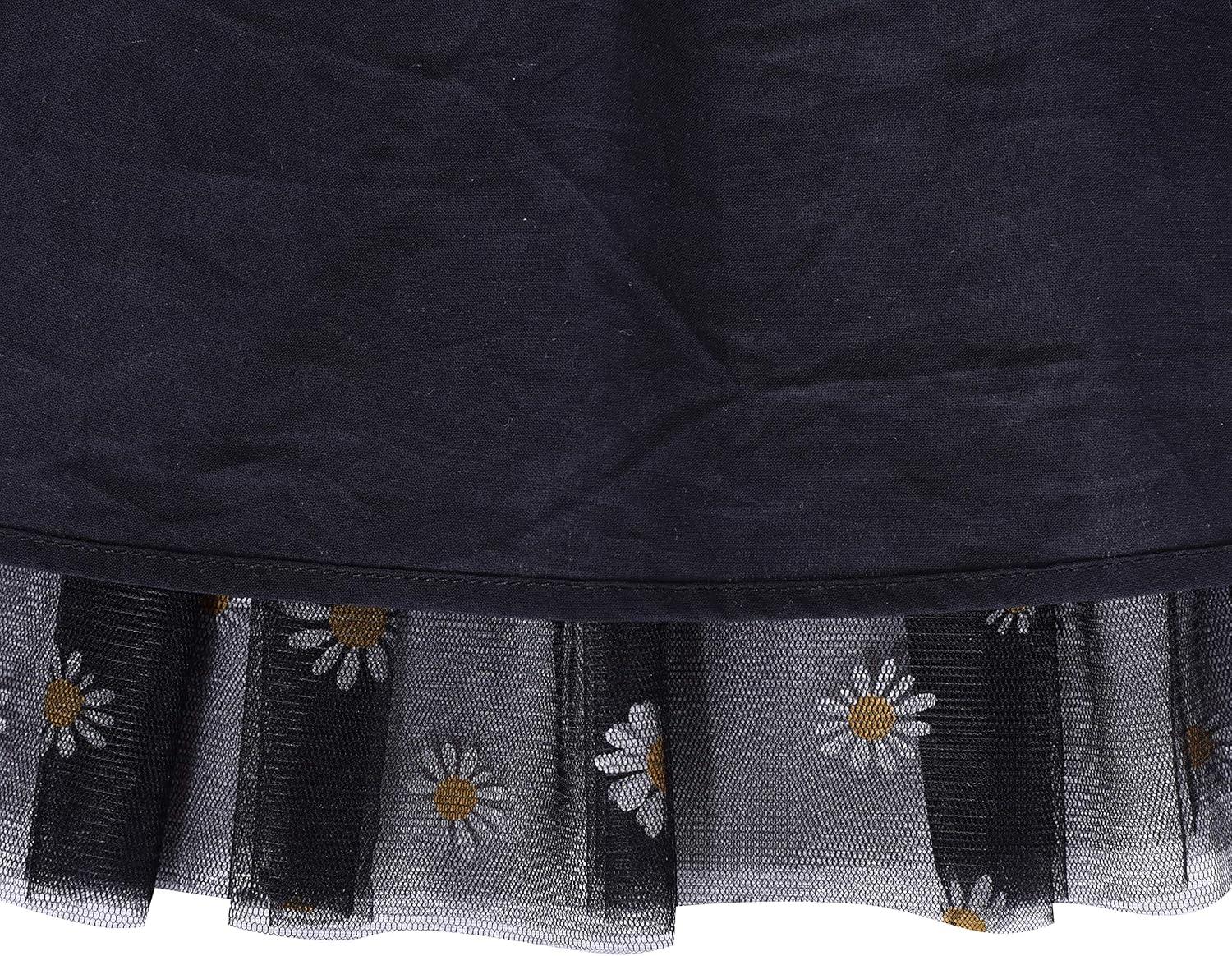 imageSunny Fashion Girls Dress Christmas Santa Hat Long Sleeve Party Dress Size 612Black