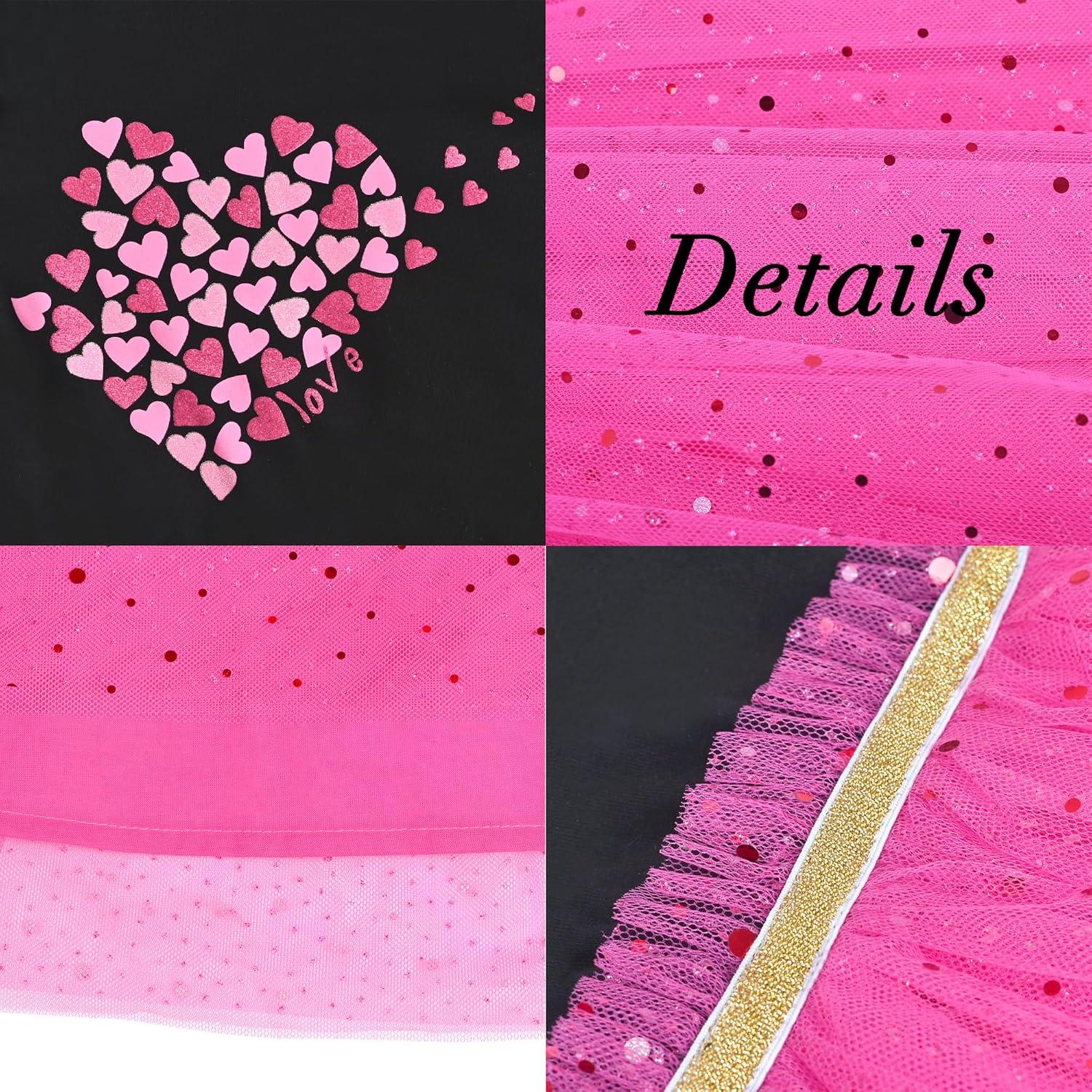 imageSunny Fashion Girls Dress Christmas Santa Hat Long Sleeve Party Dress Size 612Pink Heart