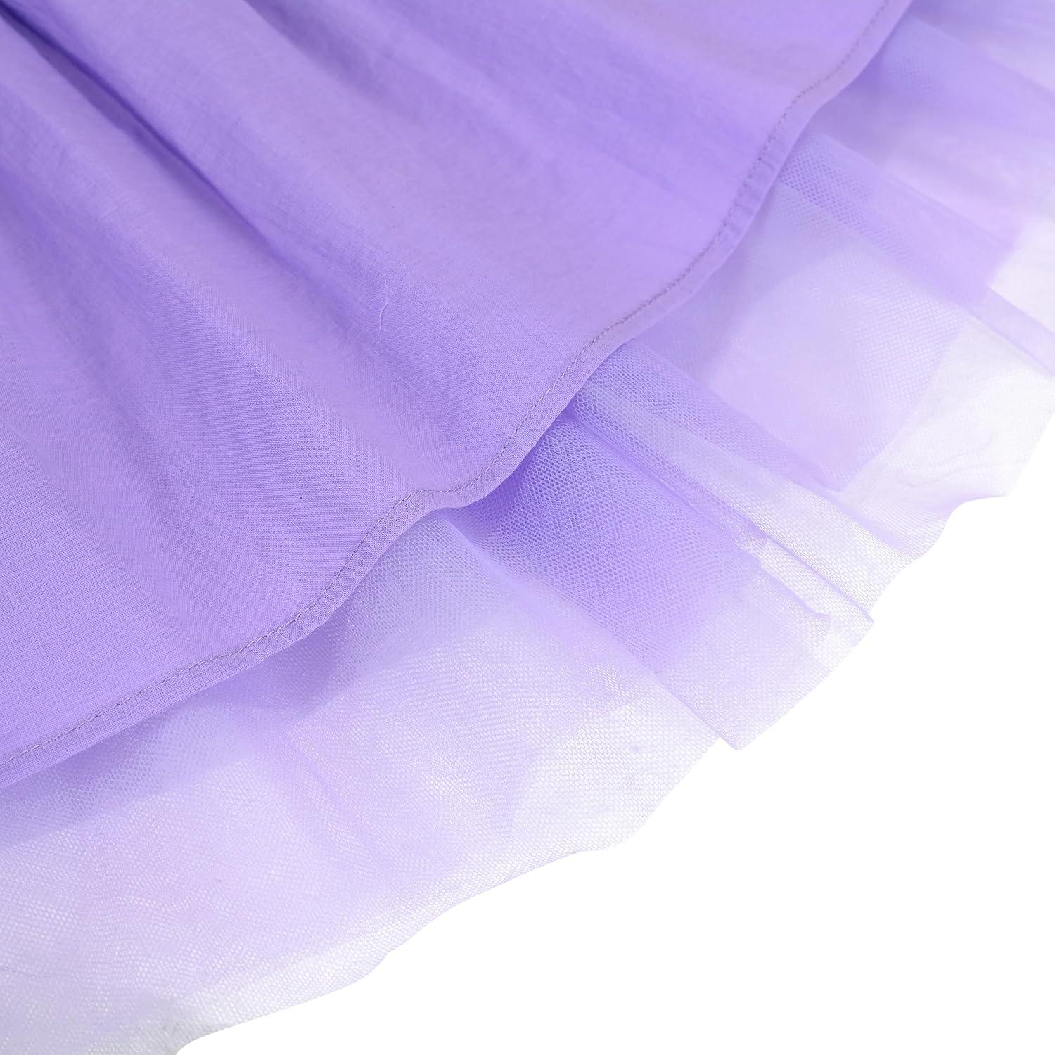 imageSunny Fashion Girls Dress Christmas Santa Hat Long Sleeve Party Dress Size 612Purple Mermaid