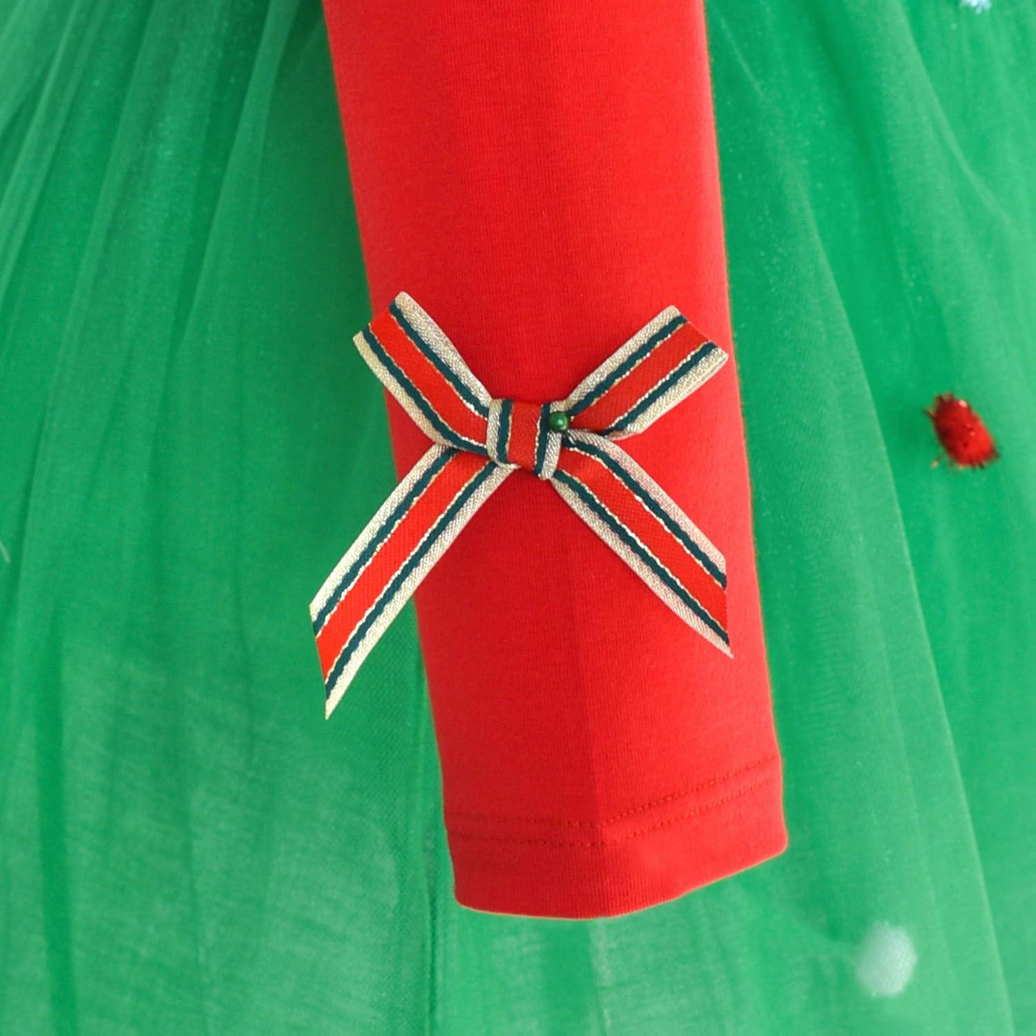 imageSunny Fashion Girls Dress Christmas Santa Hat Long Sleeve Party Dress Size 612Red