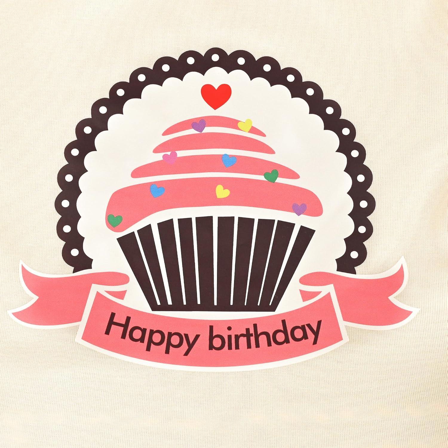 imageSunny Fashion Girls Dress Colorful Striped Knitted Cotton Stretch SchoolBeige Cup Cake