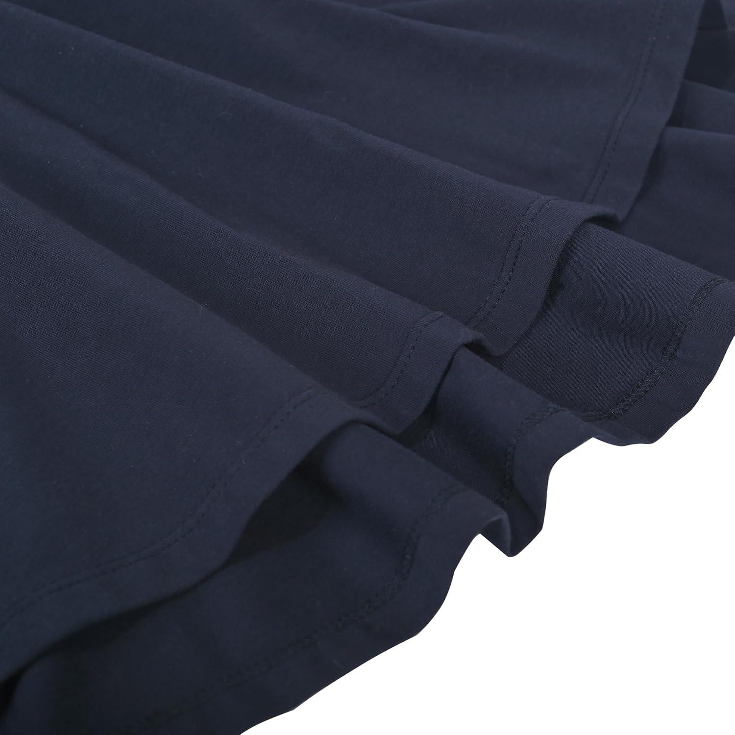 imageSunny Fashion Girls Dress Colorful Striped Knitted Cotton Stretch SchoolBlue American Flag