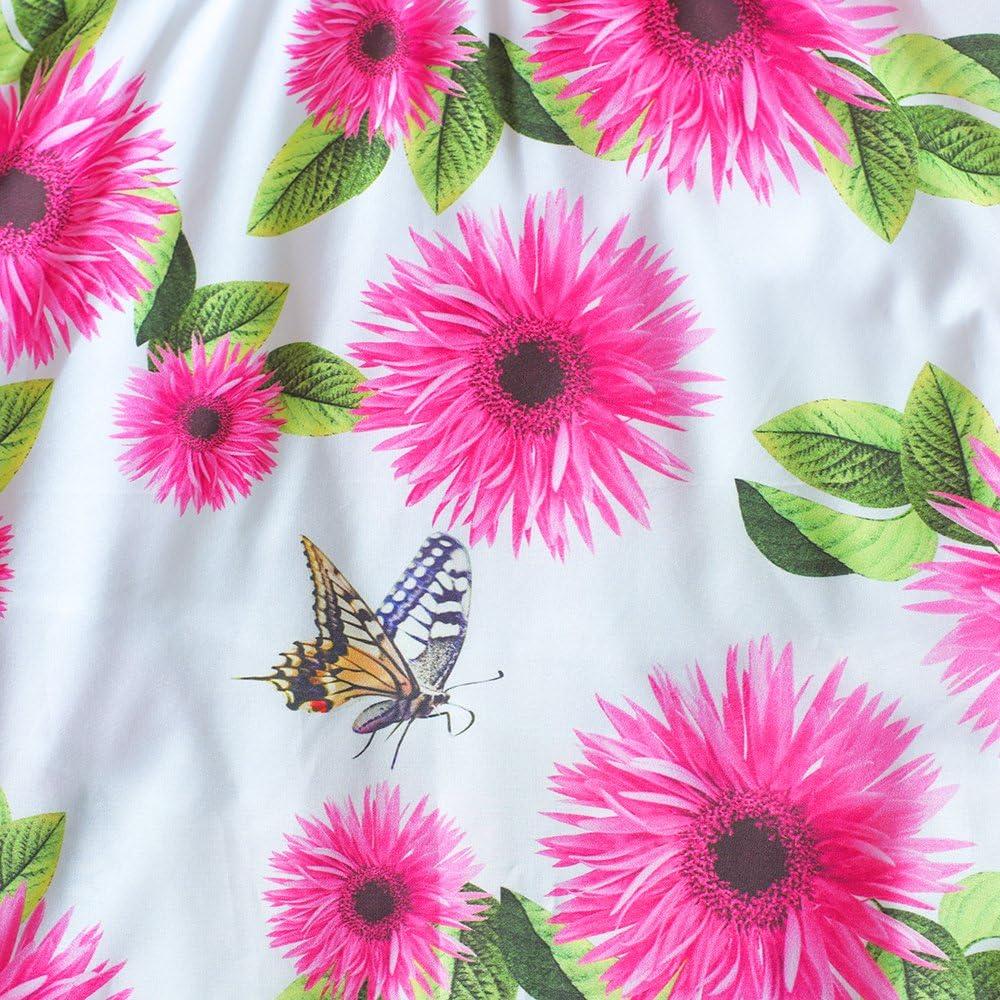 imageSunny Fashion Girls Dress Flower Print Hanky Hem Princess Size 714Pink