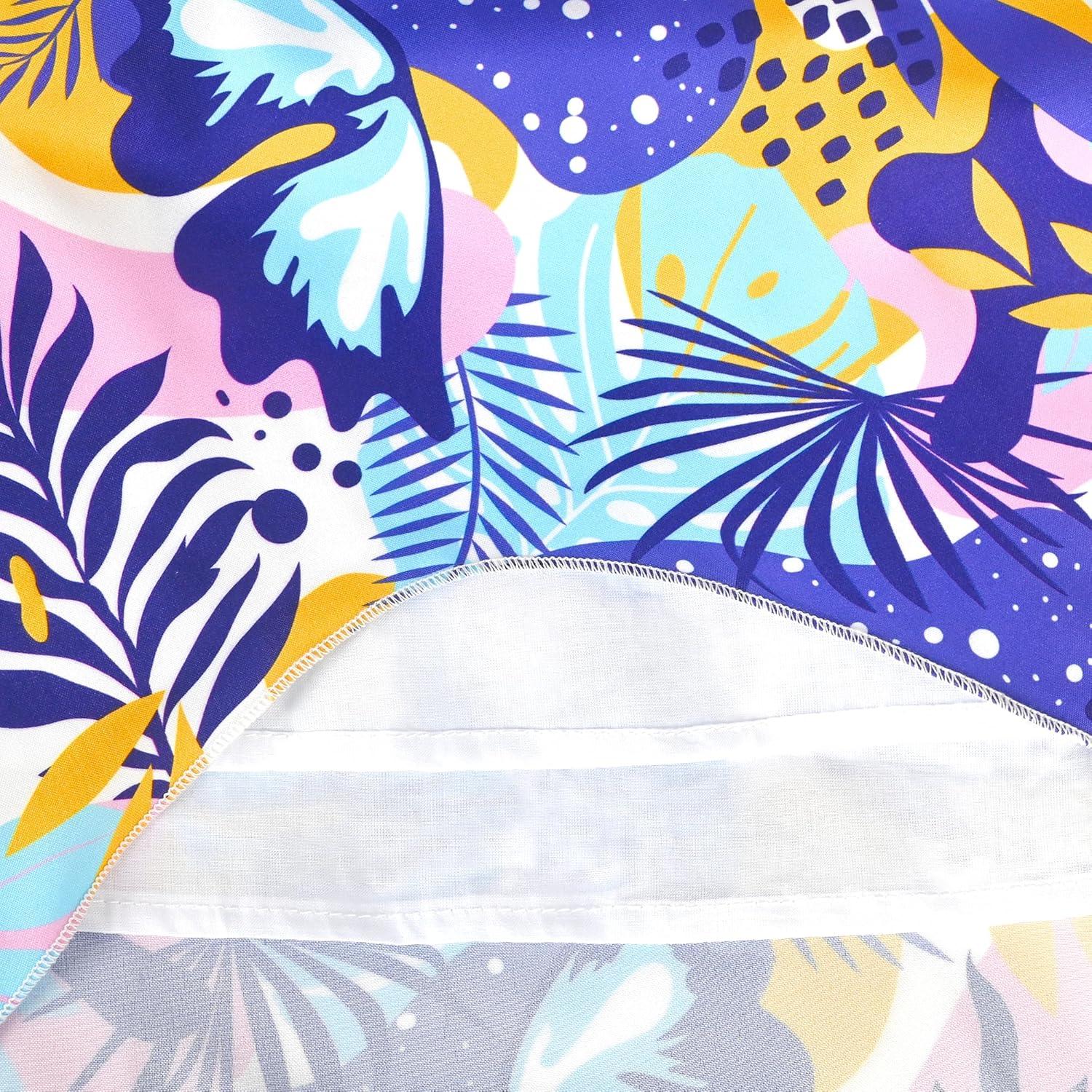 imageSunny Fashion Girls Dress Flower Print Hanky Hem Princess Size 714Tropical Purple