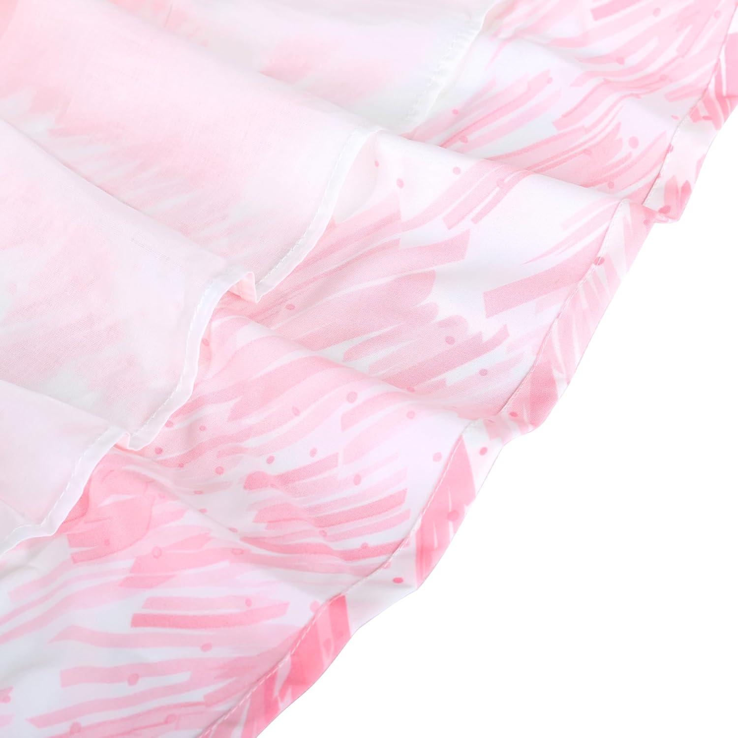 imageSunny Fashion Girls Dress Green Floral Lace St Patrick Clover Party Long SleevePink