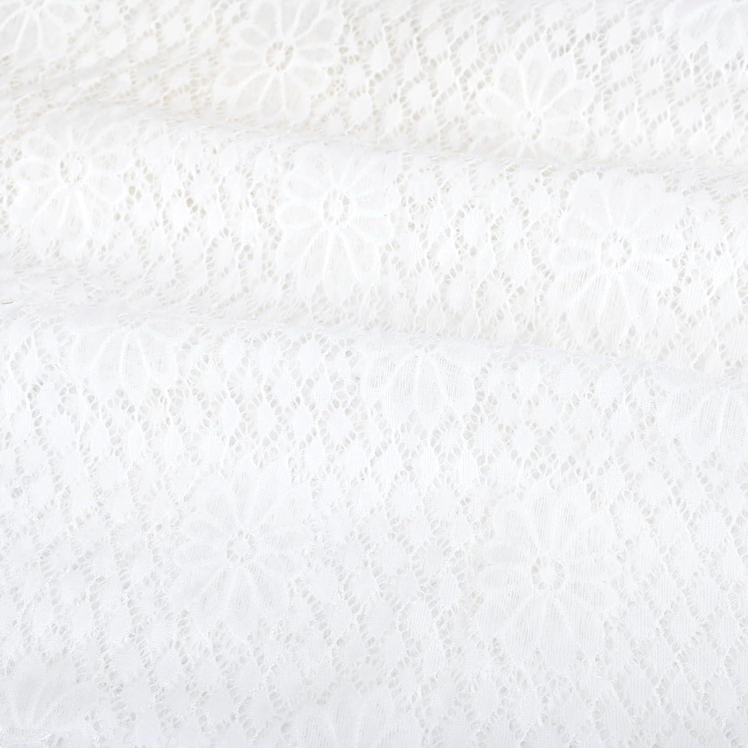 imageSunny Fashion Girls Dress Green Floral Lace St Patrick Clover Party Long SleeveWhite