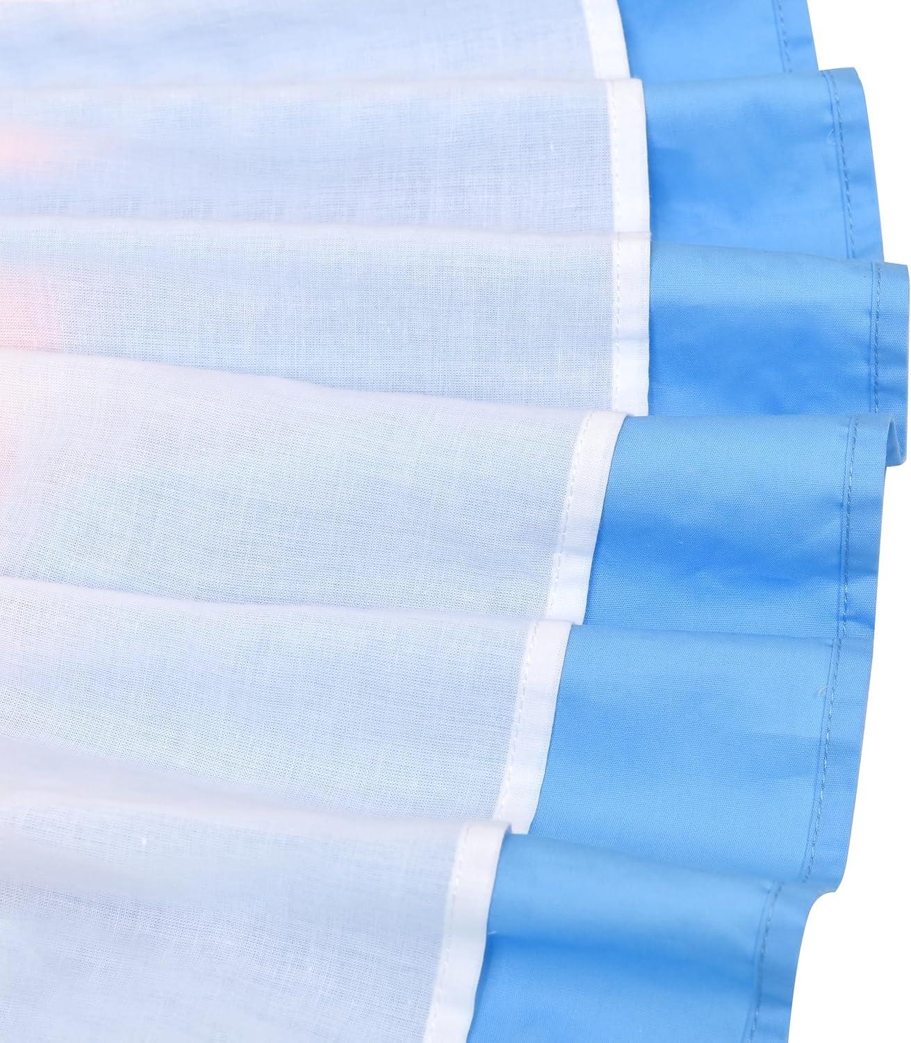 imageSunny Fashion Girls Dress Ice Cream Rainbow Striped Suspender SleevelessBlue Lollipop