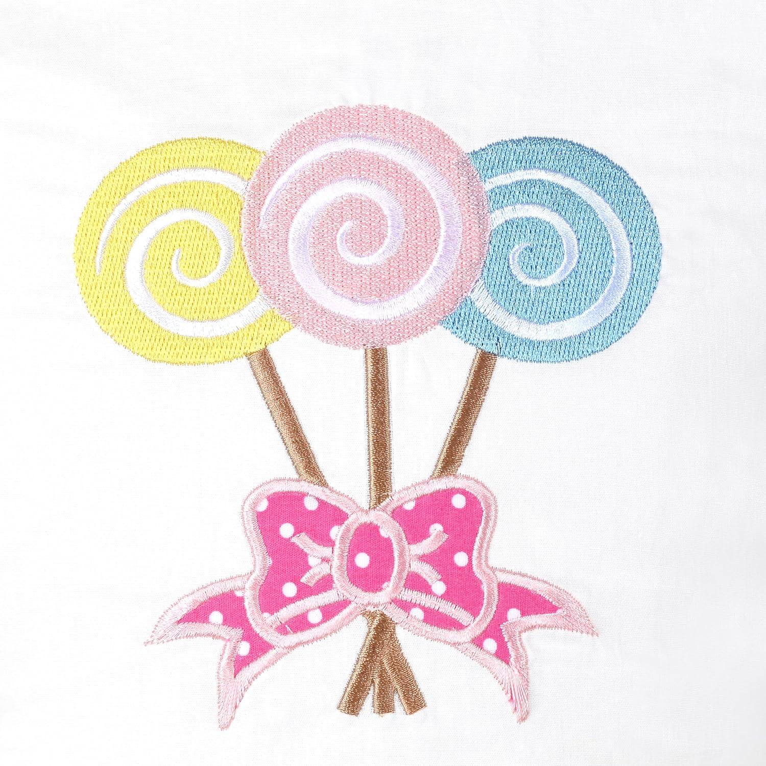 imageSunny Fashion Girls Dress Ice Cream Rainbow Striped Suspender SleevelessBlue Lollipop
