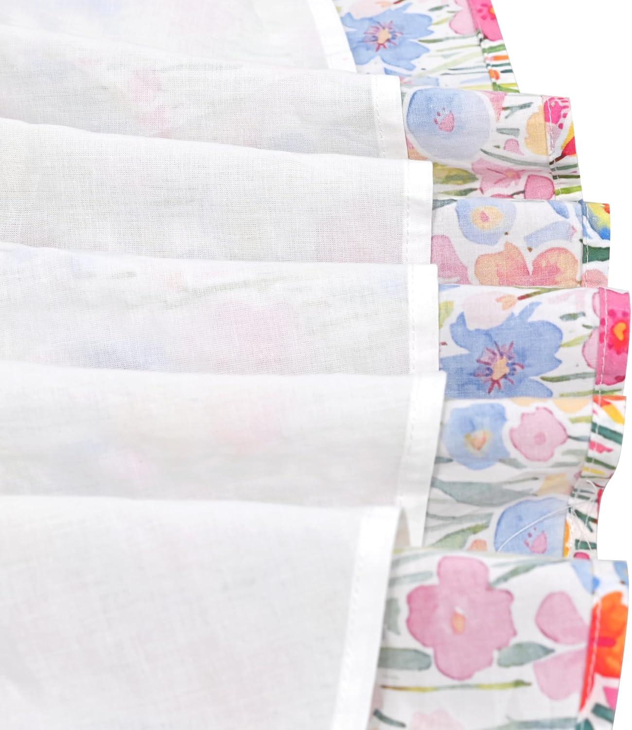 imageSunny Fashion Girls Dress ONeck Backless Smocked Embroidery Ruffle Vintage SleevelessPink Flower