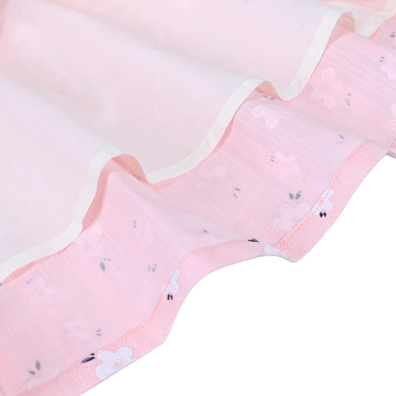 imageSunny Fashion Girls Dress Purple Flower Summer Casual Dress Lace Size 614Pink Flower Collar