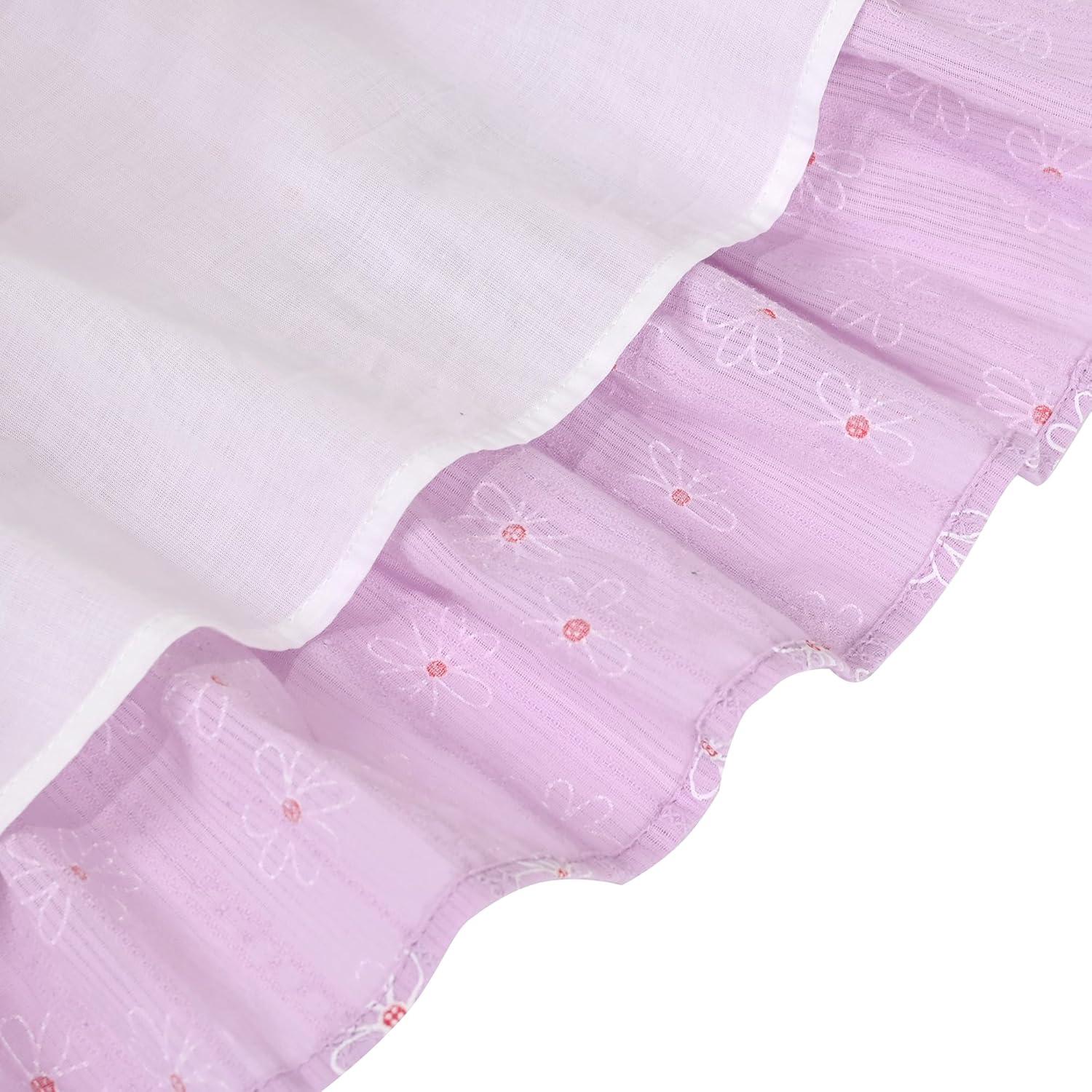 imageSunny Fashion Girls Dress Purple Flower Summer Casual Dress Lace Size 614Pink White Flower