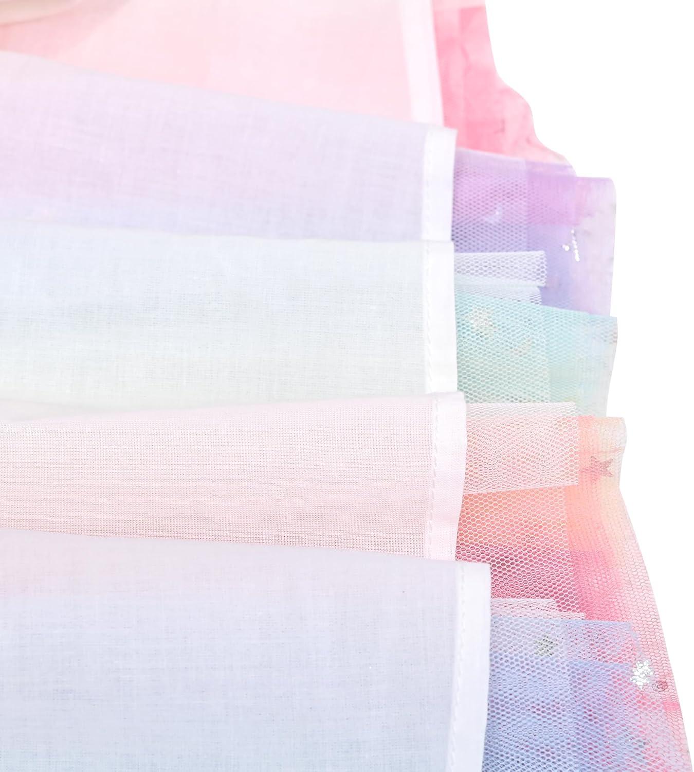 imageSunny Fashion Girls Dress Purple Short Sleeve Rainbow Tulle Skirt Birthday PartyBlue Rainbow