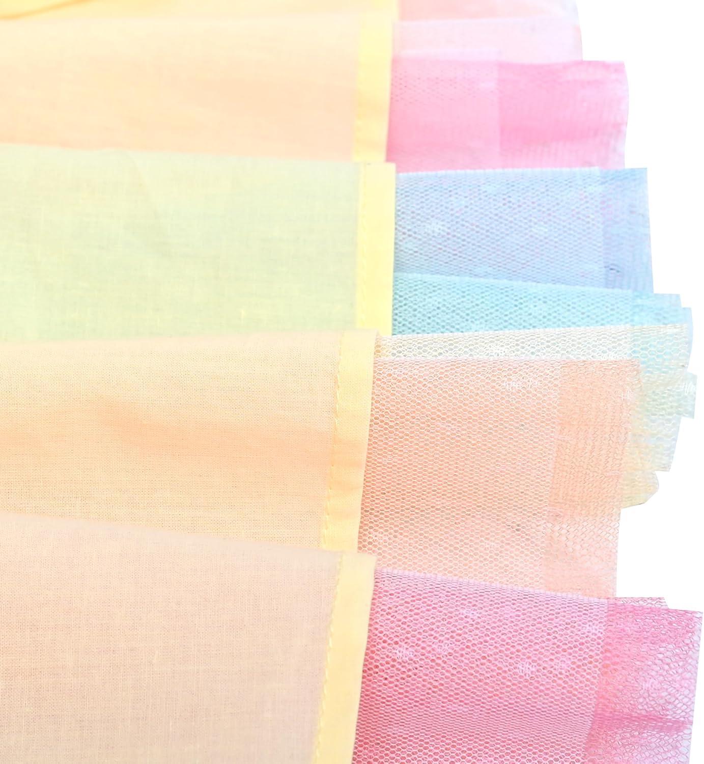 imageSunny Fashion Girls Dress Purple Short Sleeve Rainbow Tulle Skirt Birthday PartyYellow Rainbow