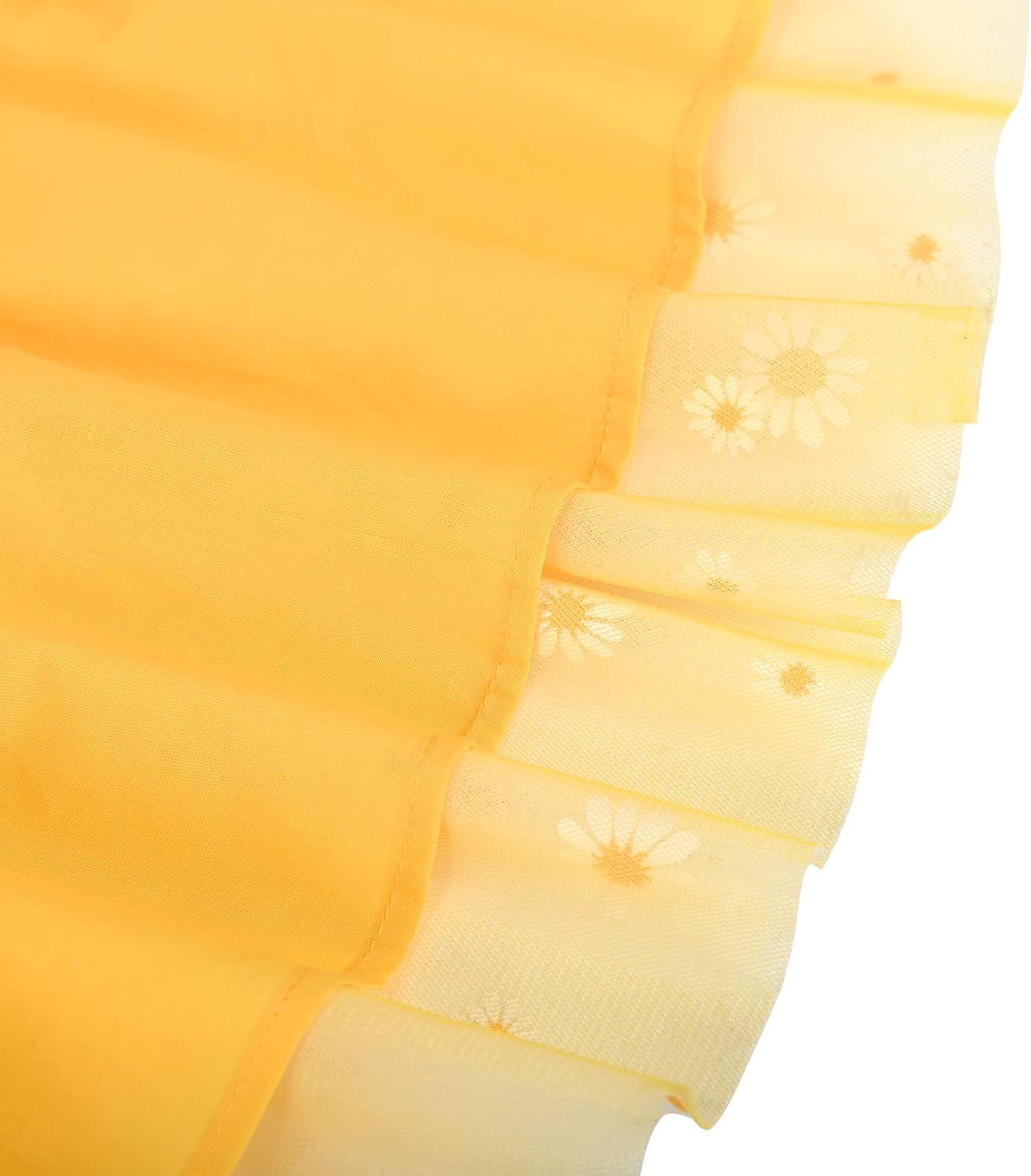 imageSunny Fashion Girls Dress Purple Short Sleeve Rainbow Tulle Skirt Birthday PartyYellow Striped