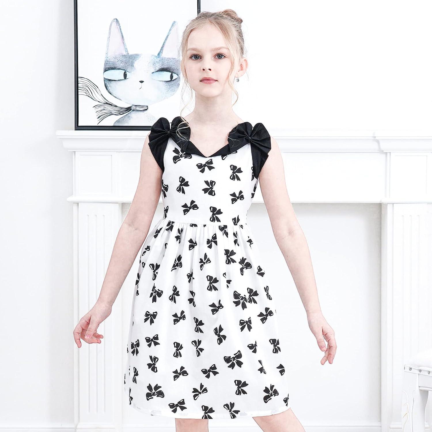 imageSunny Fashion Girls Dress Purple Sunflower Green Leaves Butterfly Size 412White