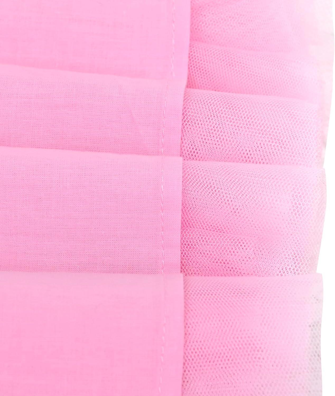 imageSunny Fashion Girls Dress Sleeveless Halter Flower Multi Layer ChiffonPink 3d Floral