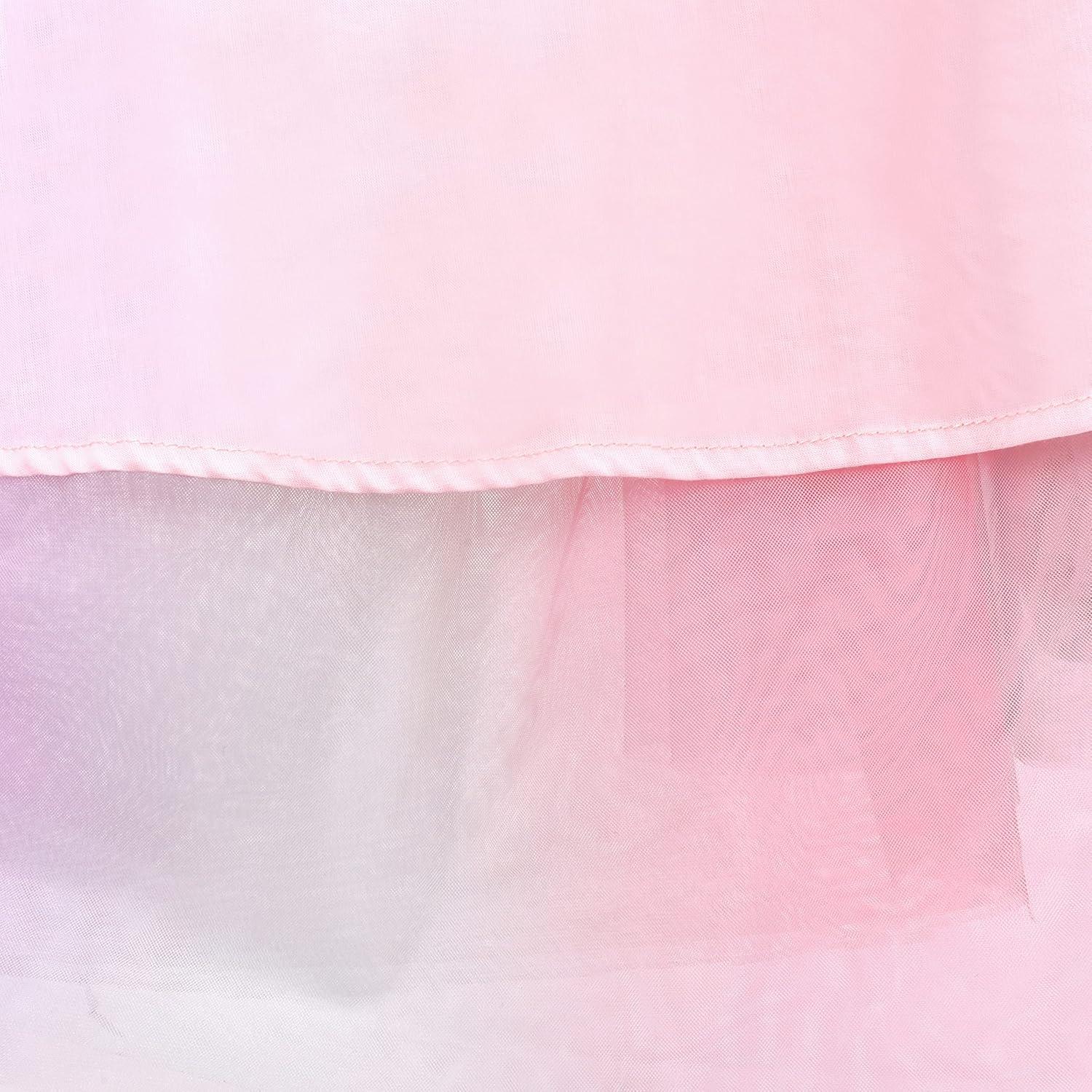 imageSunny Fashion Girls Dress Sleeveless Halter Flower Multi Layer ChiffonPinkish Purple