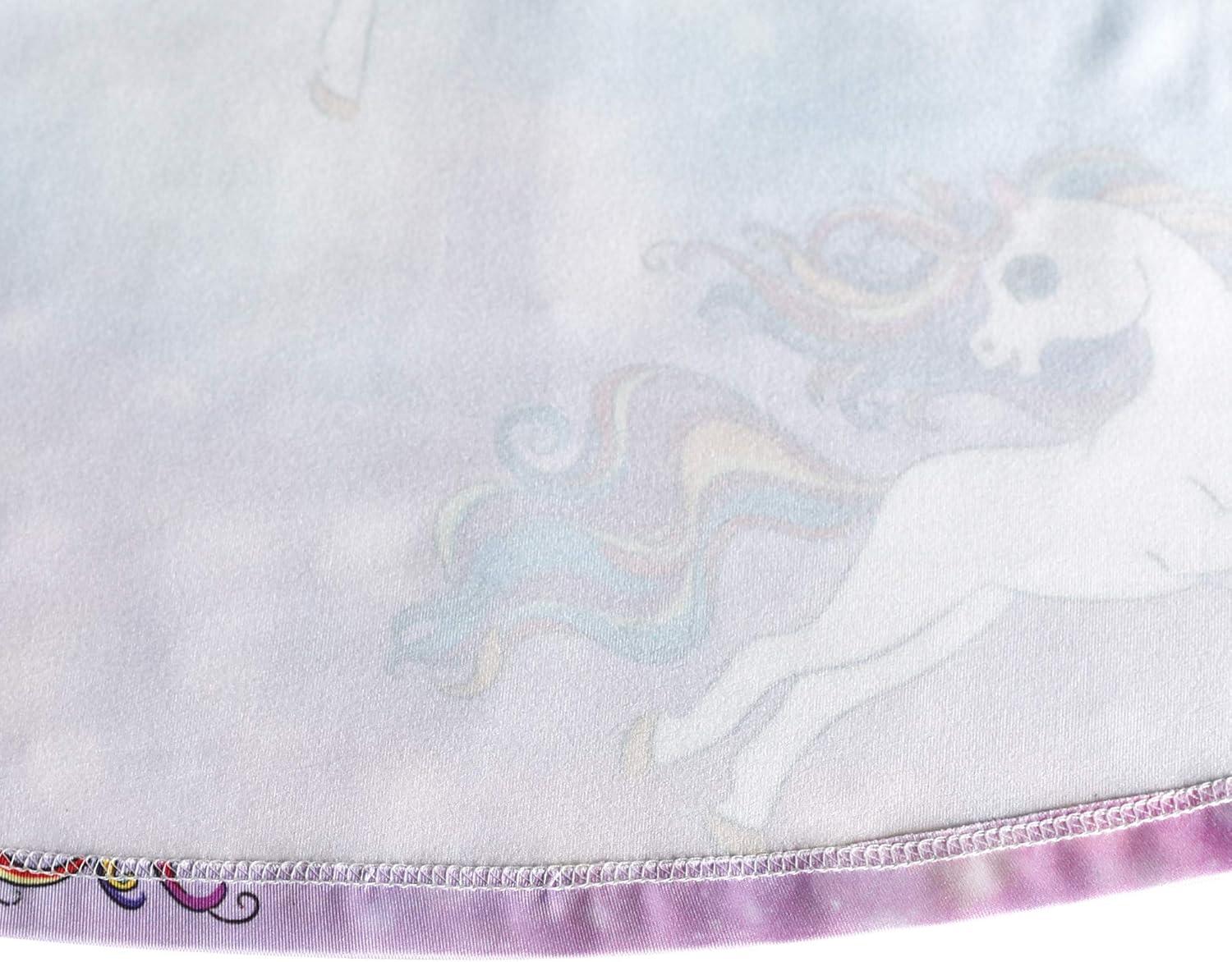 imageSunny Fashion Girls Dress Unicorn Rainbow Long Sleeve Casual Dress Size 38Blue