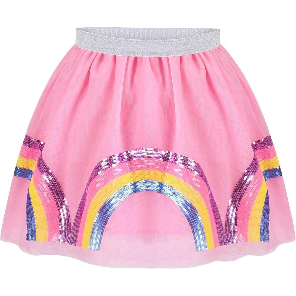 imageSunny Fashion Girls Skirt Navy Blue Pearl Stars Sparkling Tutu Dancing Size 412Pink