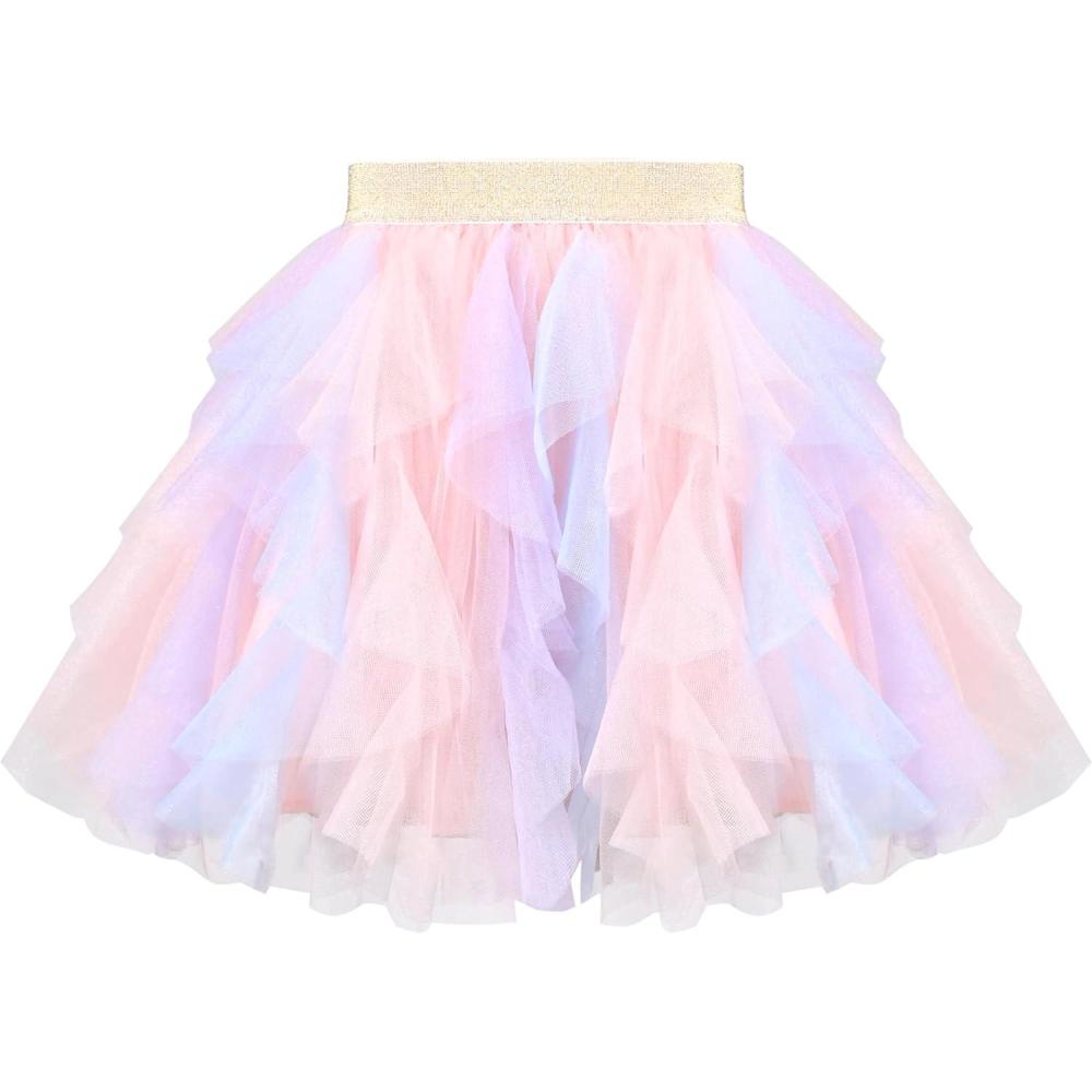 imageSunny Fashion Girls Skirt Navy Blue Pearl Stars Sparkling Tutu Dancing Size 412Purple Pink