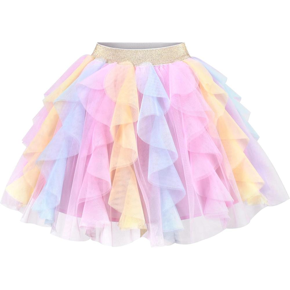 imageSunny Fashion Girls Skirt Navy Blue Pearl Stars Sparkling Tutu Dancing Size 412Soft Pink