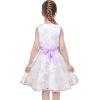 Sunny Fashion 3 Layers Girls Dress Sunflower Wave Pageant Bridesmaid Kids(Light Purple)