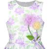 Sunny Fashion 3 Layers Girls Dress Sunflower Wave Pageant Bridesmaid Kids(Light Purple)