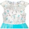 Sunny Fashion Flower Girl Dress Champagne Sequin Hi-Low Wedding Bridesmaid(Blue)