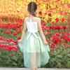 Sunny Fashion Flower Girl Dress Champagne Sequin Hi-Low Wedding Bridesmaid(Light Green)