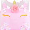 Sunny Fashion Flower Girls Dress Blue Belted Wedding Party Bridesmaid Size 4-12(Pink Unicorn)