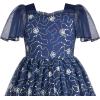 Sunny Fashion Flower Girls Dress Lace Hem Wedding First Communion Size 6-14(Blue)