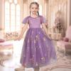 Sunny Fashion Flower Girls Dress Lace Hem Wedding First Communion Size 6-14(Lavender)