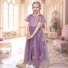 Sunny Fashion Flower Girls Dress Lace Hem Wedding First Communion Size 6-14(Lavender)