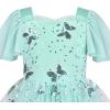 Sunny Fashion Flower Girls Dress Lace Hem Wedding First Communion Size 6-14(Turquoise Butterfly)