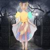 Sunny Fashion Girl Dress Pink Tulle Sequin Unicorn Star Moon Party Ruffle(Multi-color)