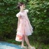 Sunny Fashion Girl Dress Pink Tulle Sequin Unicorn Star Moon Party Ruffle(Pink)
