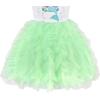 Sunny Fashion Girls Dress Birthday Princess Ruffle Dress Cake Balloon Print(Green Birthday Cake)