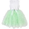Sunny Fashion Girls Dress Birthday Princess Ruffle Dress Cake Balloon Print(Green Birthday Cake)