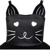 Sunny Fashion Girls Dress Cat Face Black Tower Ruffle Dancing Party Size 4-10(Black)