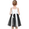Sunny Fashion Girls Dress Cat Face Black Tower Ruffle Dancing Party Size 4-10(Black Panda)
