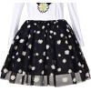 Sunny Fashion Girls Dress Christmas Santa Hat Long Sleeve Party Dress Size 6-12(Black)