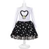 Sunny Fashion Girls Dress Christmas Santa Hat Long Sleeve Party Dress Size 6-12(Black)