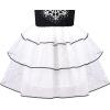 Sunny Fashion Girls Dress Christmas Santa Hat Long Sleeve Party Dress Size 6-12(Black Snowflake)