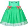 Sunny Fashion Girls Dress Christmas Santa Hat Long Sleeve Party Dress Size 6-12(Green Unicorn)