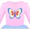 Sunny Fashion Girls Dress Christmas Santa Hat Long Sleeve Party Dress Size 6-12(Pink Butterfly)